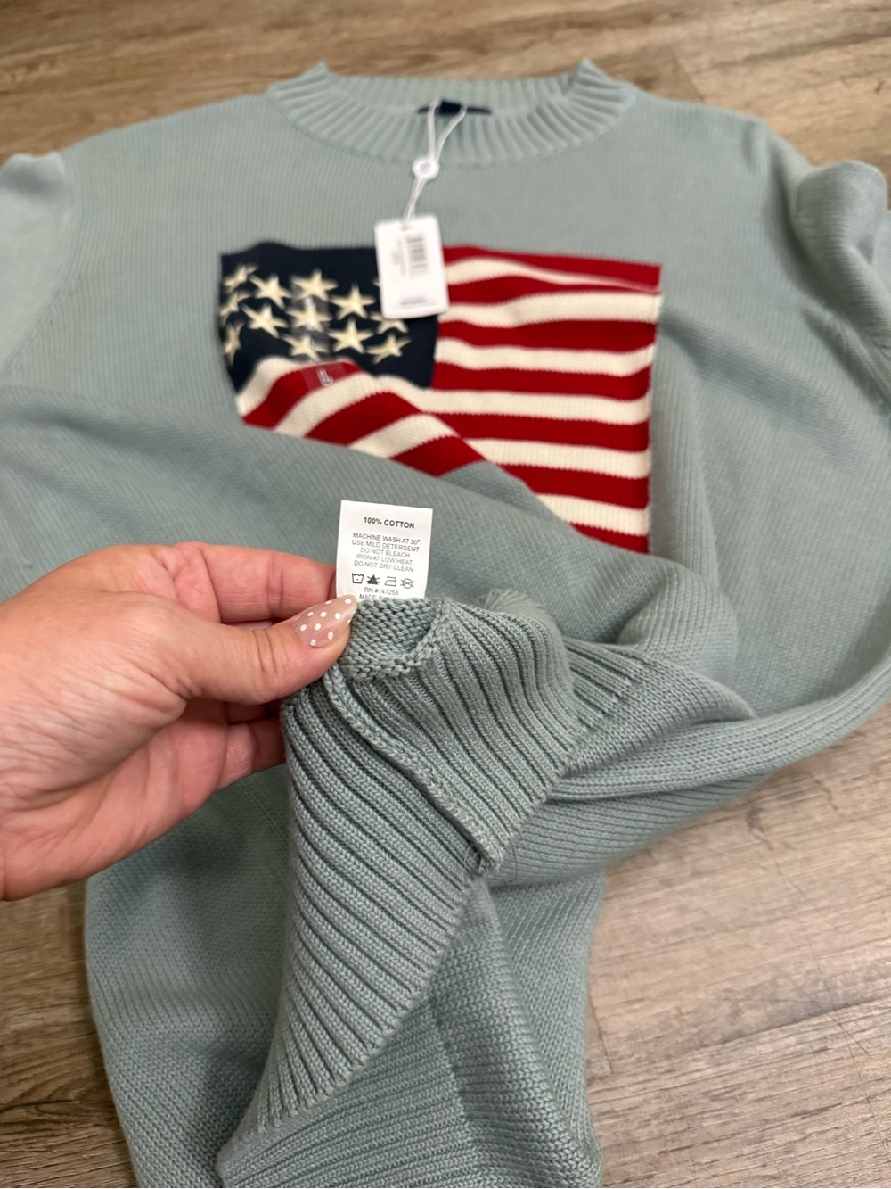 Simply Southern • American Flag Knit Sweater - Picture 7 of 10